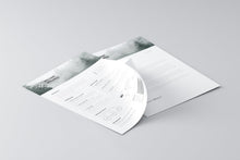 Load image into Gallery viewer, Free Minimalistic and Clean Resume Template in Photoshop (PSD) and Illustrator (AI) Formats