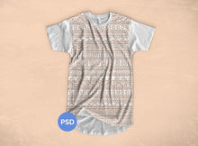 Load image into Gallery viewer, Free White Longline T-Shirt Mockup