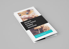 Load image into Gallery viewer, Free 4-panel Leaflet Brochure Mockup 5 Angles or Views