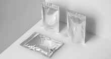 Load image into Gallery viewer, Free Metal Foil Packaging Mockup Perspective View
