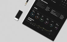 Load image into Gallery viewer, Free Black Creative Resume Template in Illustrator (AI) Format
