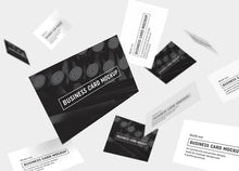 Load image into Gallery viewer, Free Big Collection of 6 Business Card Mockups 85x55 mm

