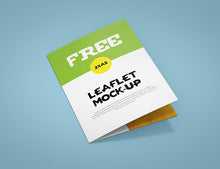 Load image into Gallery viewer, Free Leaflet Mockup A5 Bi-Fold Mockup Set 6 Views
