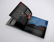 Load image into Gallery viewer, Free Black Square Brochure Mockup Set in 7 Angles
