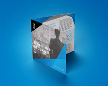 Load image into Gallery viewer, Free 6 Angles of Trifold Square Brochure Mockup
