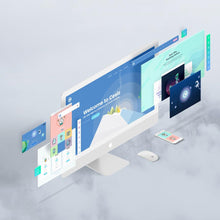 Load image into Gallery viewer, Free The Website Screen Display Designs Perspective PSD Mockup
