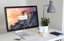 Load image into Gallery viewer, Free Thunderbolt Computer PC Display Presentation Mockup
