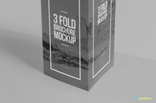 Load image into Gallery viewer, Free Elegant Tri Fold Brochure Mockup
