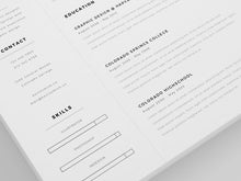 Load image into Gallery viewer, Free Clean and Minimal CV Resume Template in Illustrator (AI) Format
