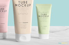 Load image into Gallery viewer, Free Tube Mockup PSD Scene With 3 Customizable Tubes

