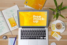 Load image into Gallery viewer, Free Workspace with Macbook Air (Mockup)
